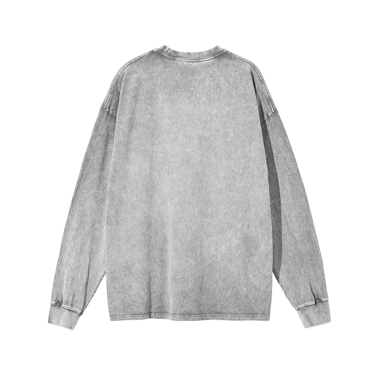 AM2188 重磅雪花水洗落肩長袖TEE