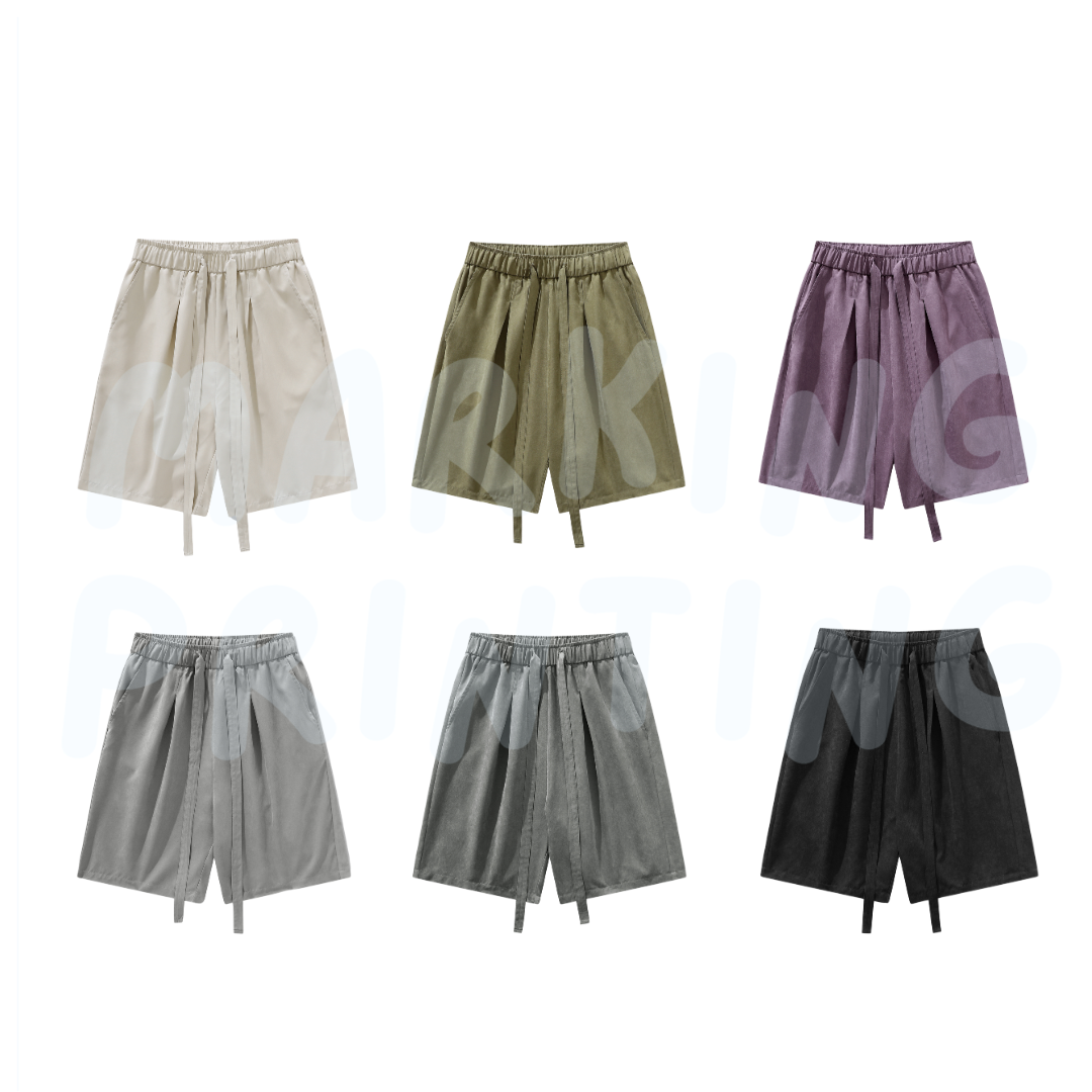 YS-DK8312 Faux Suede Casual Shorts