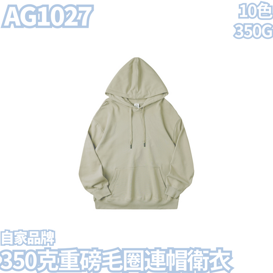 AG1027 350g heavyweight terry hooded sweatshirt 