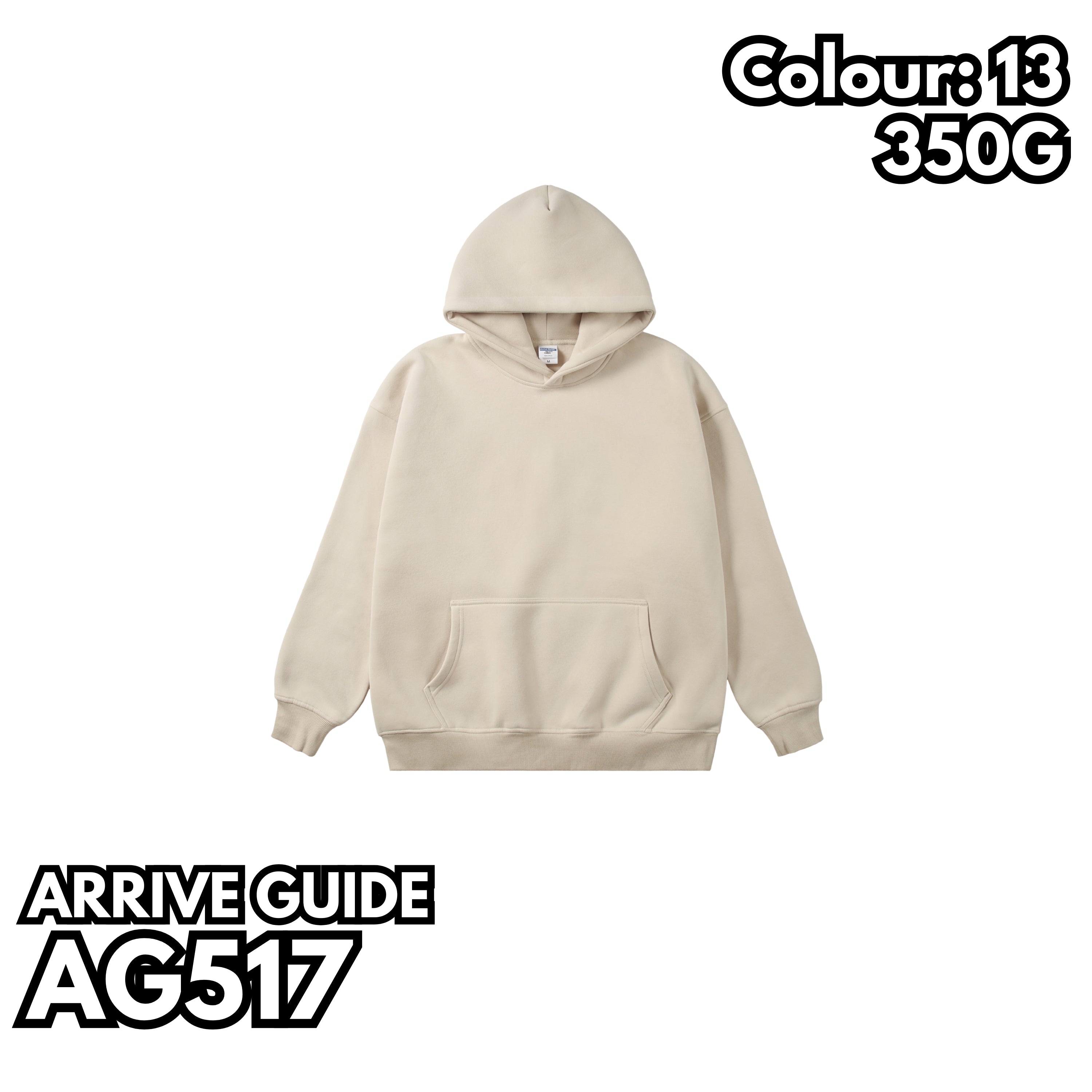 AG517 重磅抓絨落肩連帽衛衣