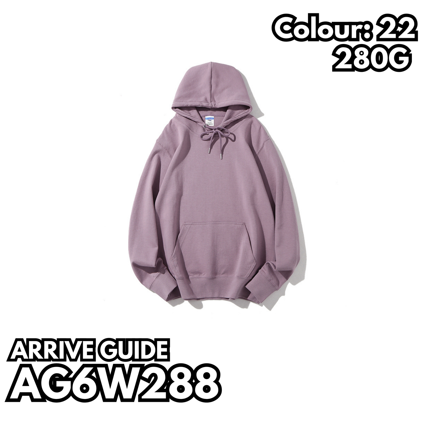 AG6W288 280克落肩連帽衛衣