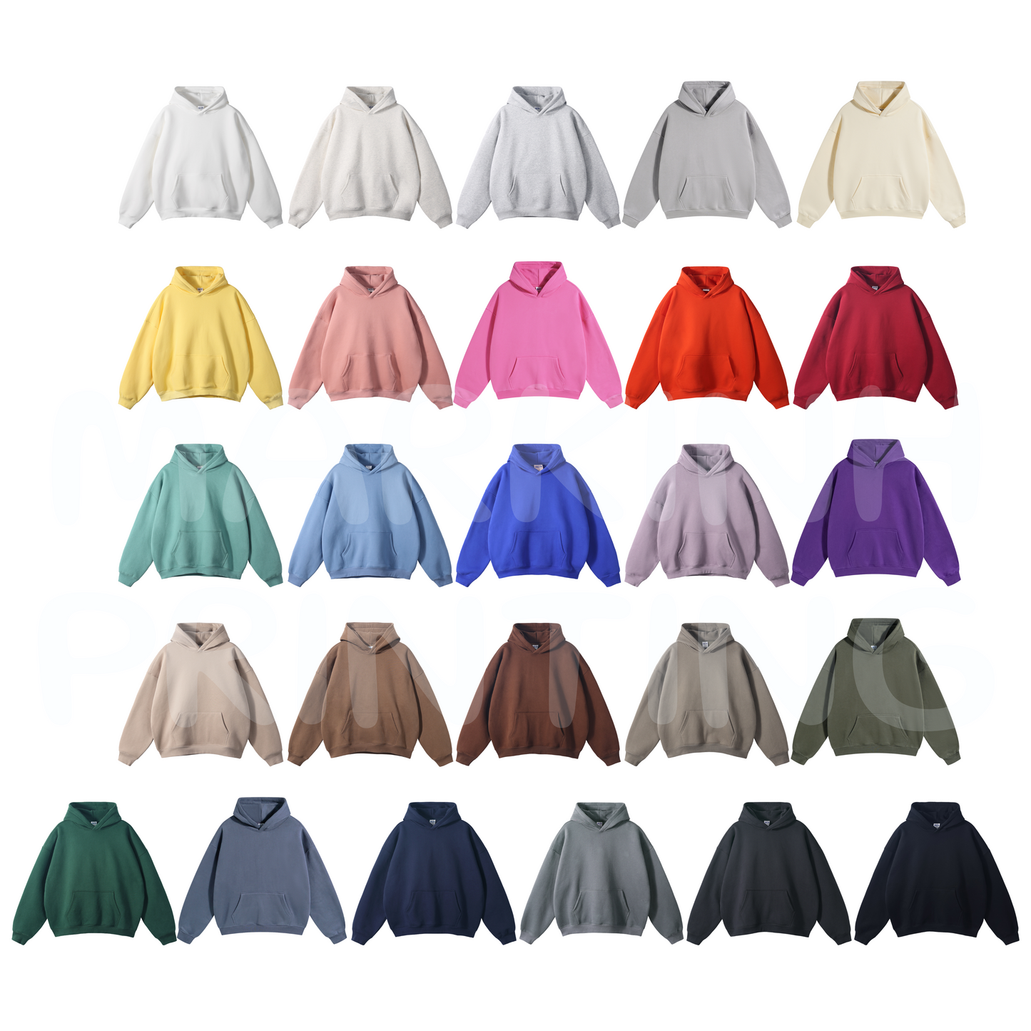 AM2518 350g heavyweight fleece drop shoulder hooded sweatshirt