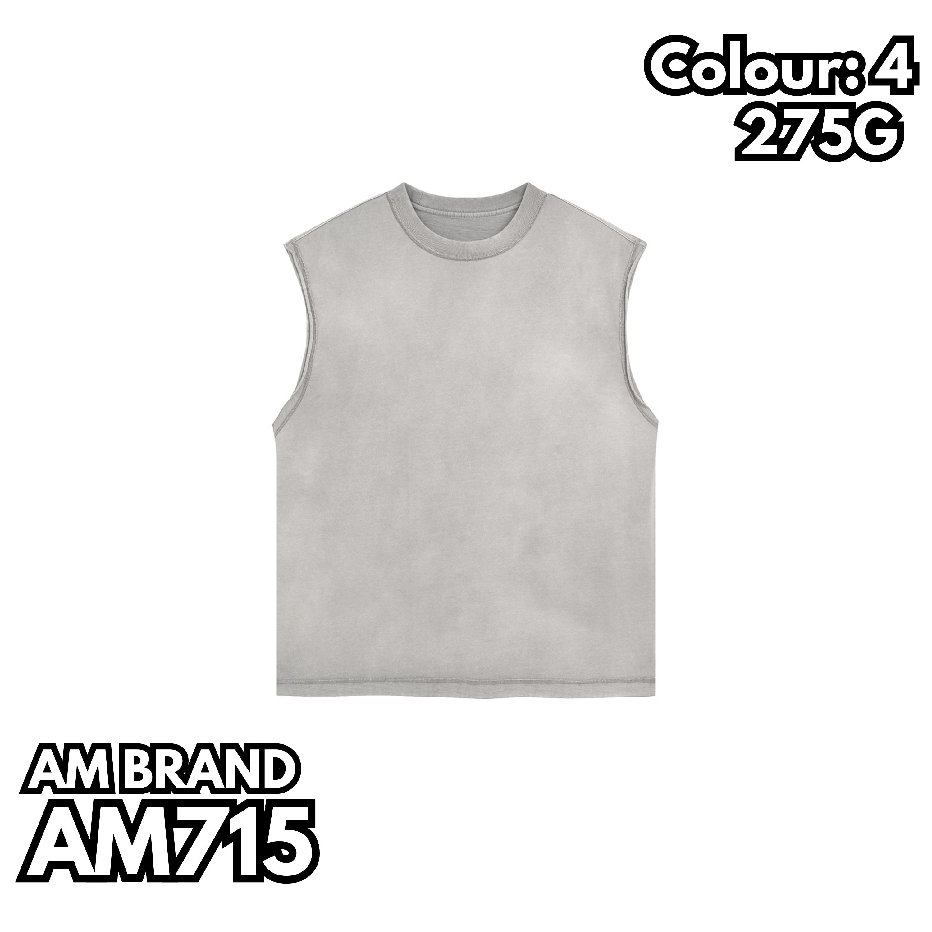 AM715 重磅蠟染水洗背心