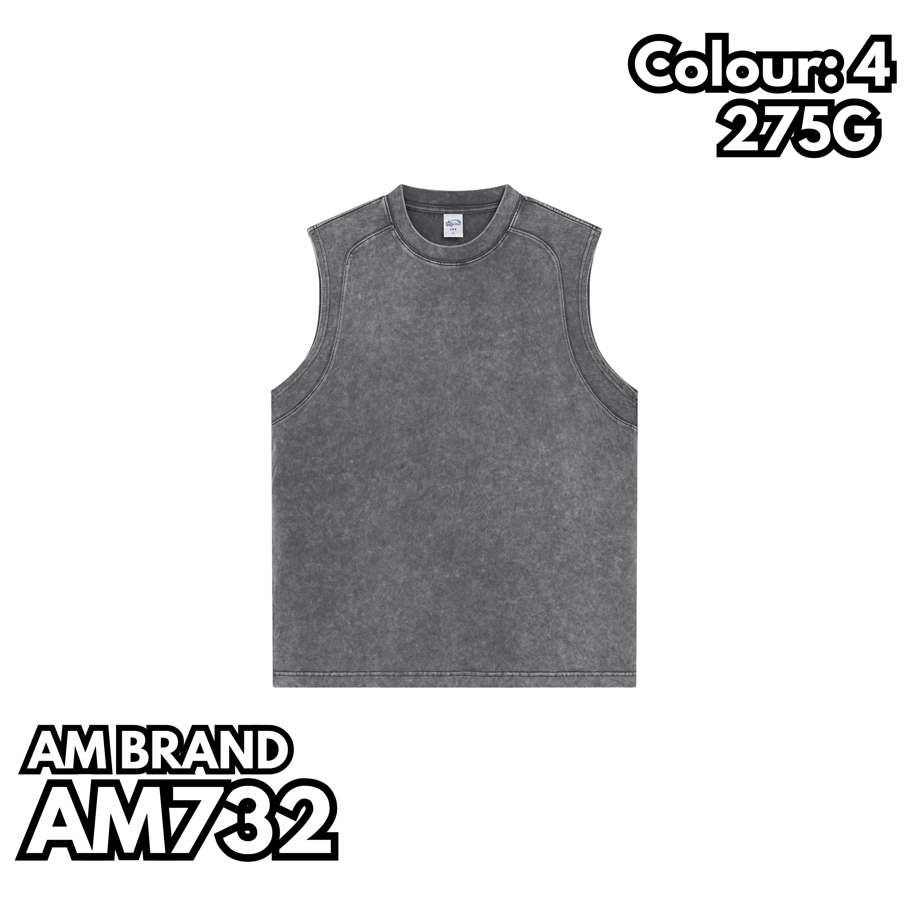 AM732 重磅蠟染水洗背心