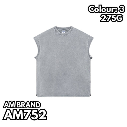 AM752 重磅蠟染水洗背心