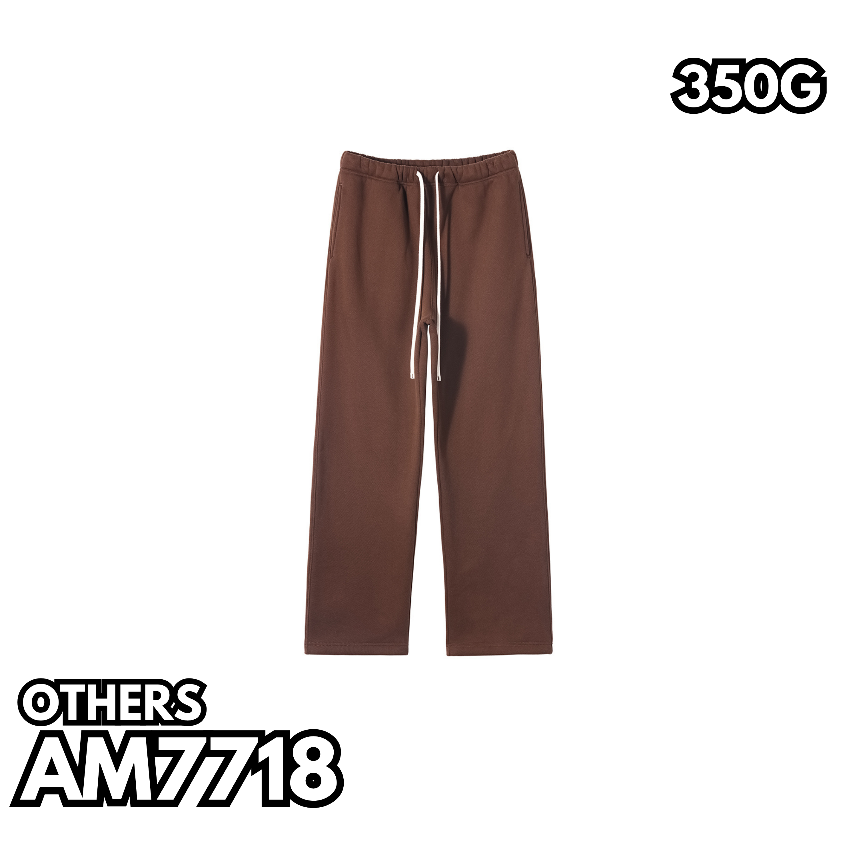 AM7718 350g fleece heavyweight straight trousers