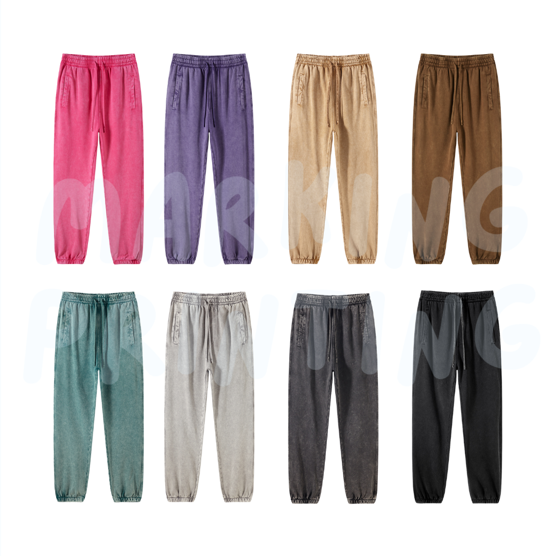 AM7719 420g batik washed heavyweight trousers