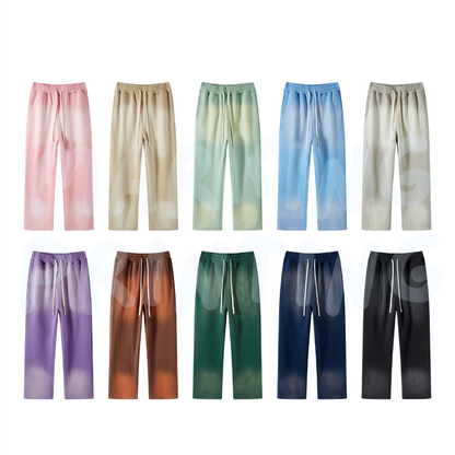 AM7720 360g velvet spray-dyed washed heavyweight straight trousers