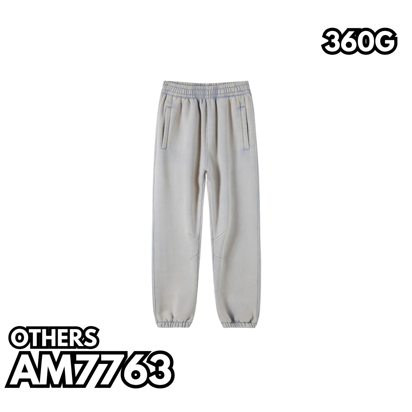 AM7763 360克連絨蠟染水洗重磅長褲