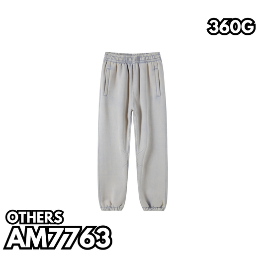 AM7763 360克連絨蠟染水洗重磅長褲