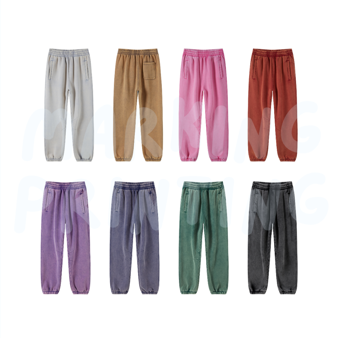 AM7763 360g velvet batik washed heavyweight trousers