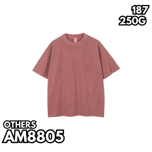 AM8805 重磅水洗落肩短袖TEE