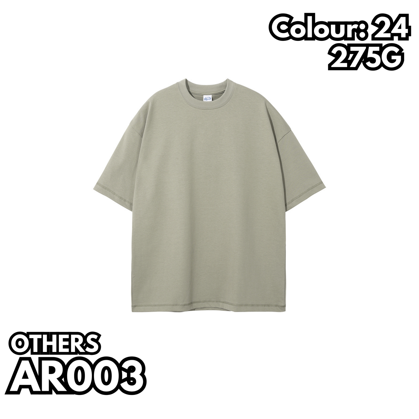 AR003 275g heavyweight drop shoulder short sleeve TEE