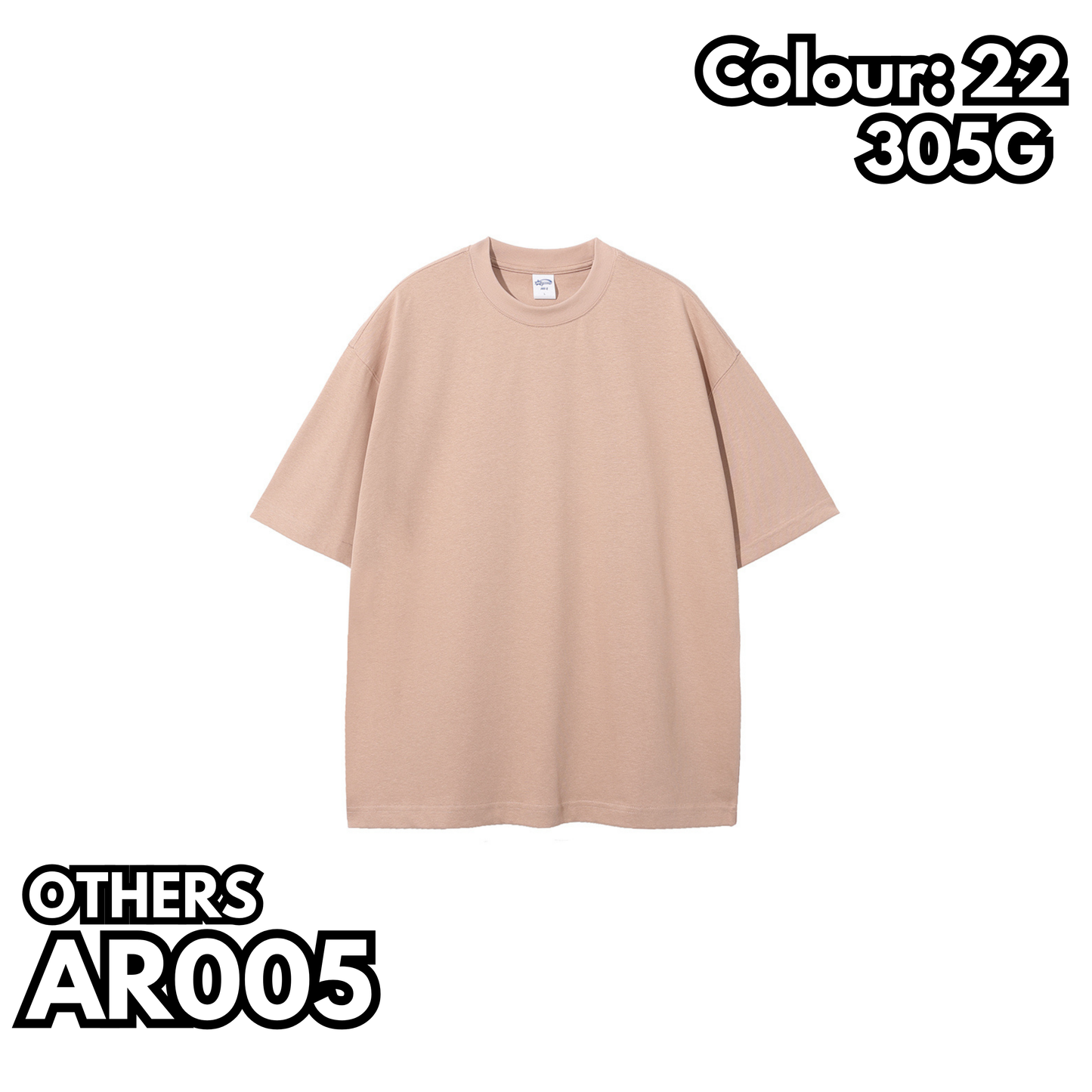 AR005 305g super heavyweight drop shoulder short sleeve TEE
