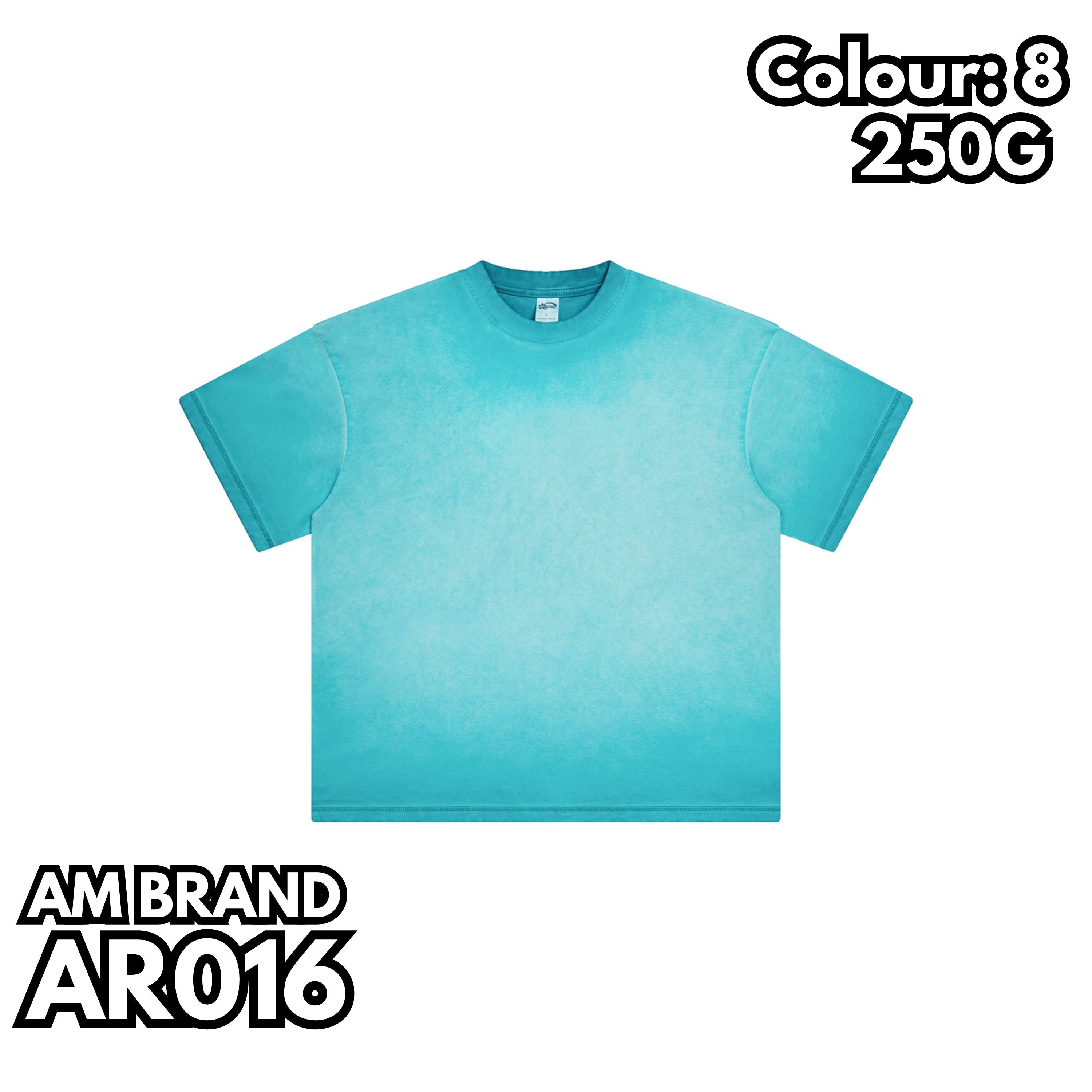 AR016 重磅蠟染水洗落肩短袖TEE