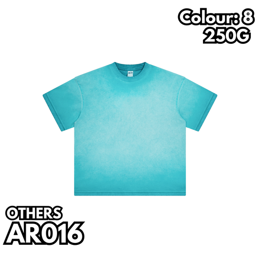 AR016 250g batik washed heavyweight drop shoulder short sleeve TEE