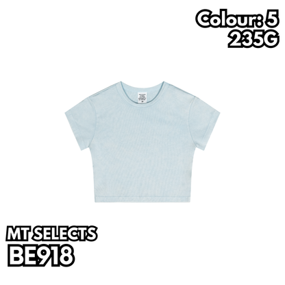 BE918F 女裝重磅短款緊身短袖TEE