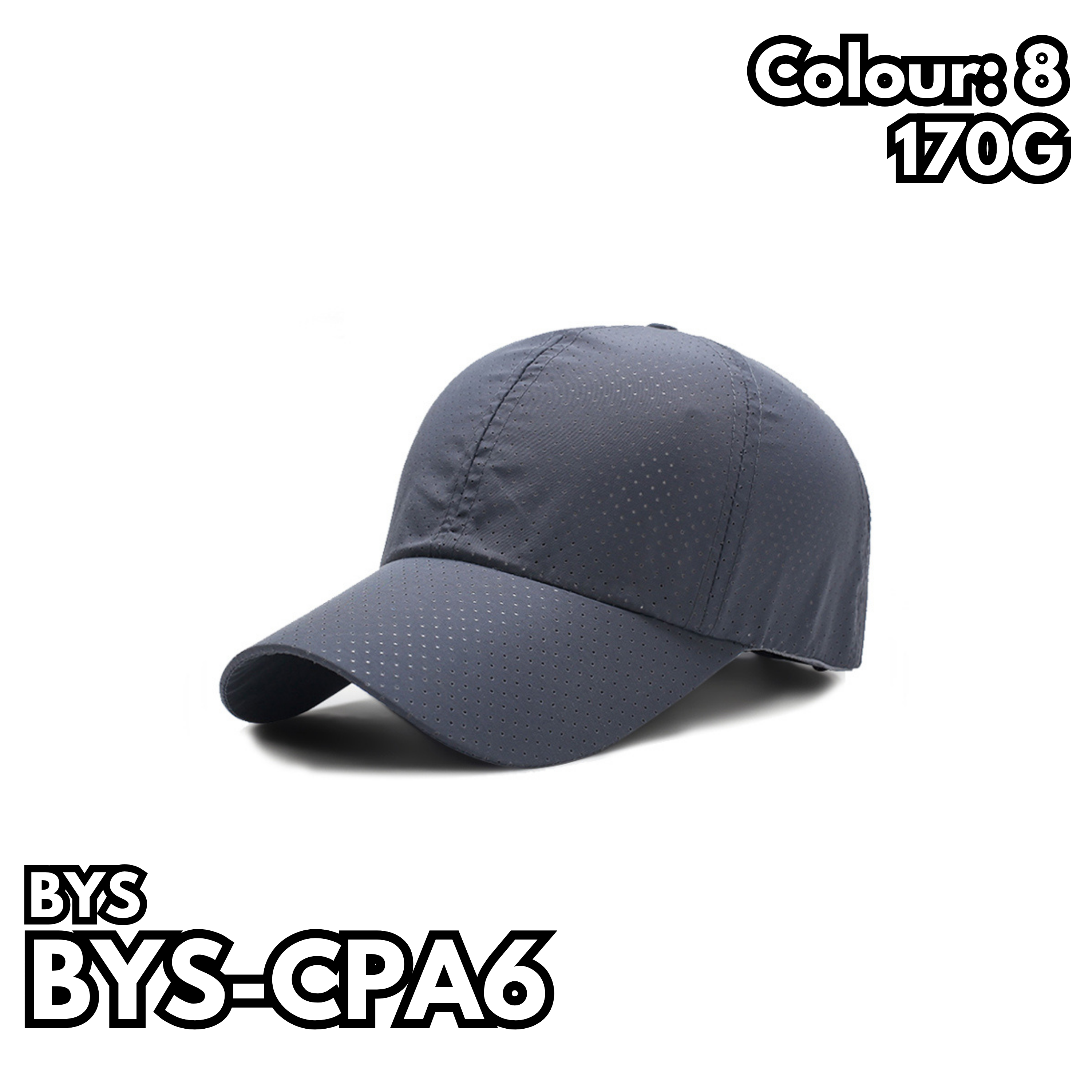 BYS-CPA6 170g quick-drying mesh soft top baseball cap