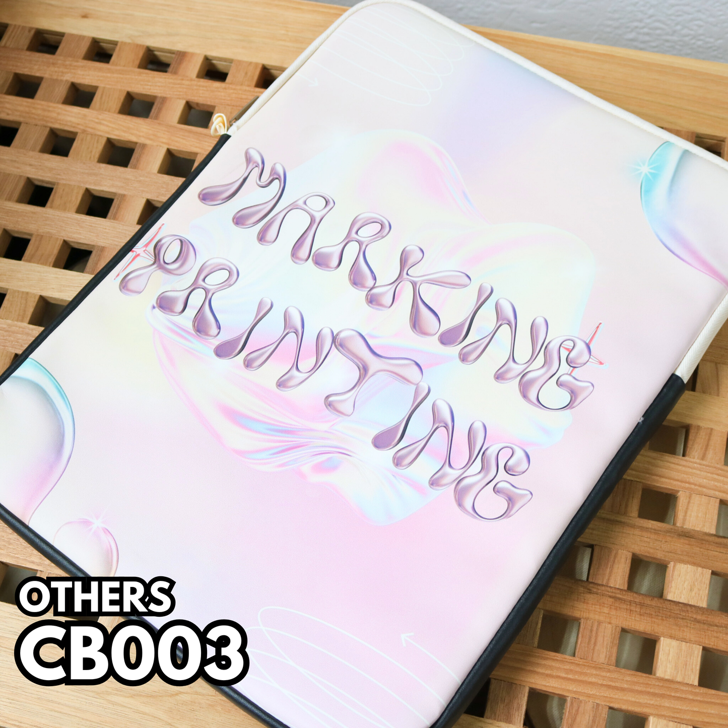 CB003 PU皮革拉鍊電腦袋