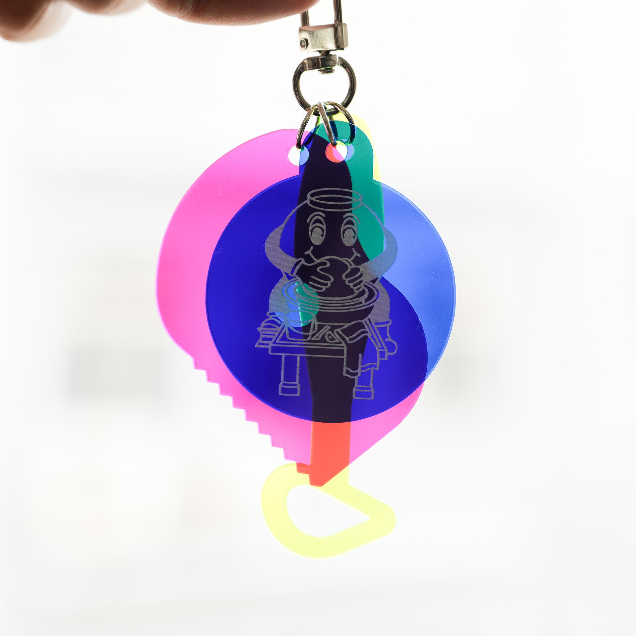 KC002 Colored Acrylic Keychain