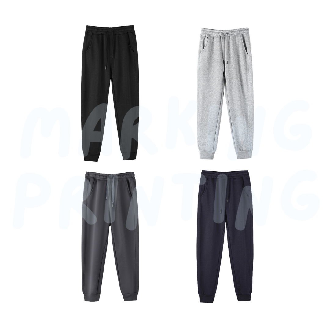 FTJ-F701 400g polyester-cotton cuffed fleece sweatpants 
