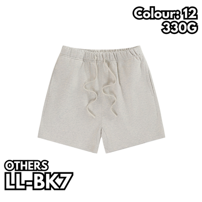 LL-BK7 330克童裝重磅純棉毛圈短褲