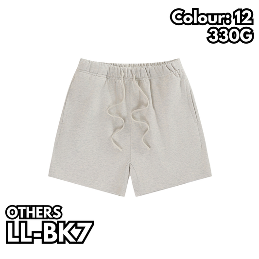 LL-BK7 330克童裝重磅純棉毛圈短褲