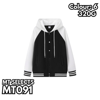 MT091 插肩連帽棒球褸