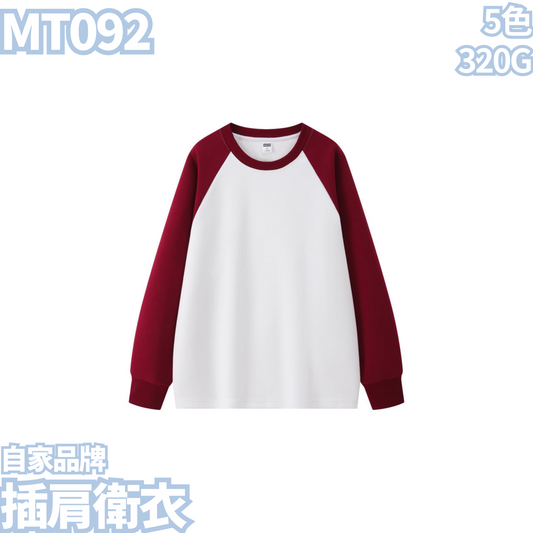 MT092 320g raglan sweatshirt 