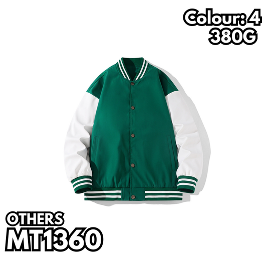 MT1360 380克牛津布重磅落肩棒球褸