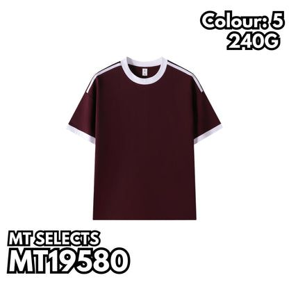 MT19580 重磅40支條紋冰感短袖TEE
