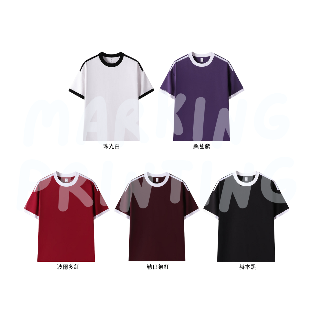 MT19580 重磅40支條紋冰感短袖TEE