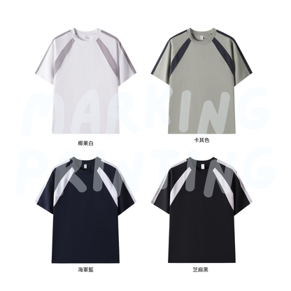 MT19582 重磅拼布短袖TEE