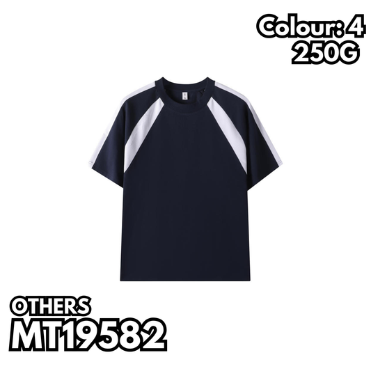 MT19582 250g heavyweight patchwork short-sleeved TEE