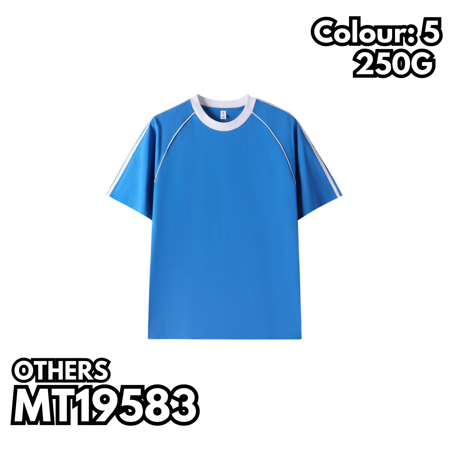 MT19583 重磅條紋插肩短袖TEE