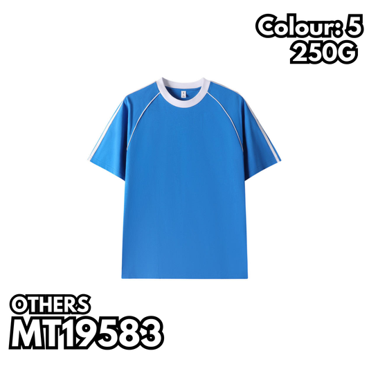 MT19583 重磅條紋插肩短袖TEE