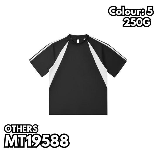 MT19588 240克重磅拼色插肩短袖TEE