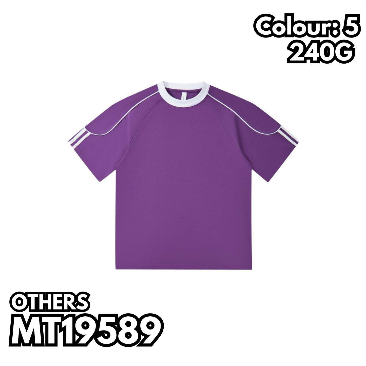 MT19589 240g heavyweight raglan short sleeve TEE 