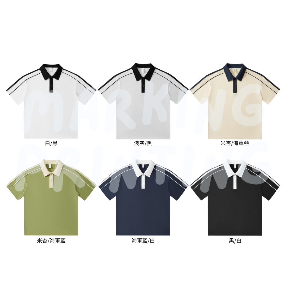 MT19888 240克重磅條紋短袖POLO衫