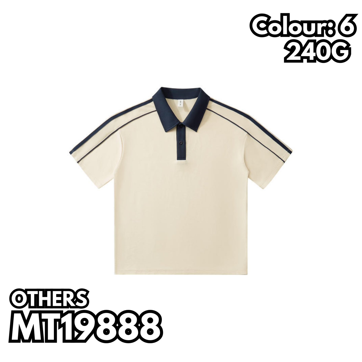 MT19888 240g Heavy Striped Short Sleeve POLO Shirt