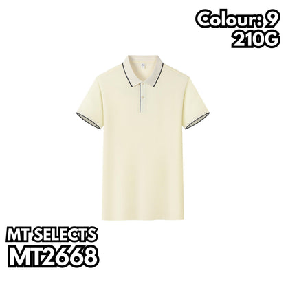 MT2668 間色邊短袖POLO衫