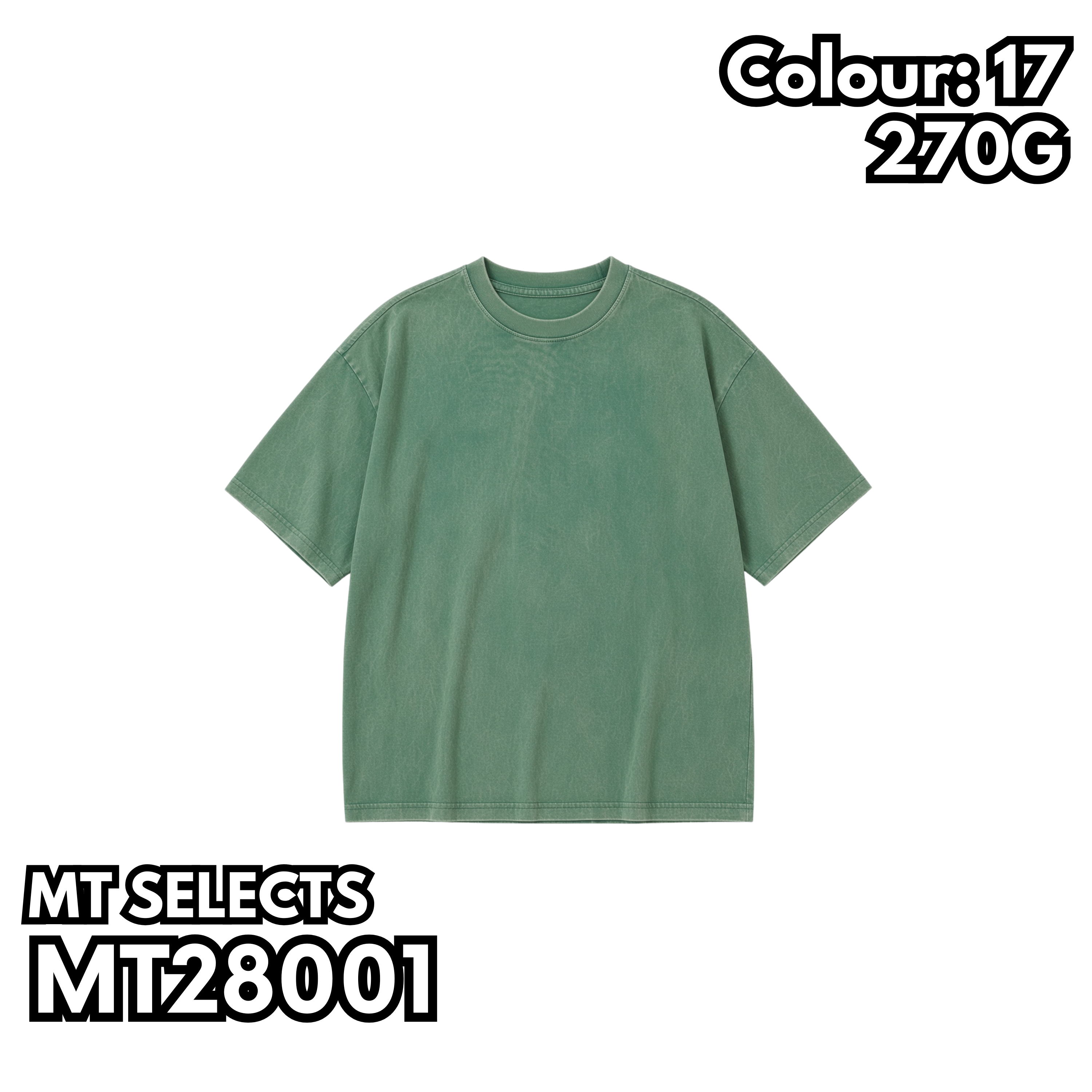 MT28001 童裝重磅洗水落肩短袖TEE