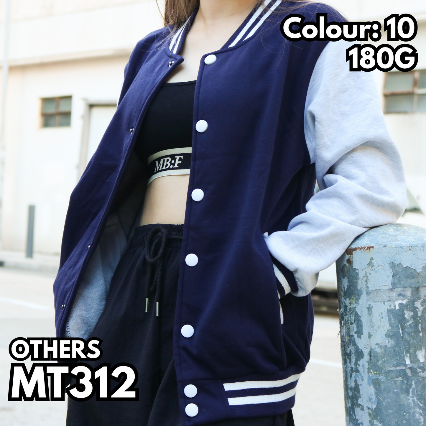 MT312 重磅銀狐絨棒球褸