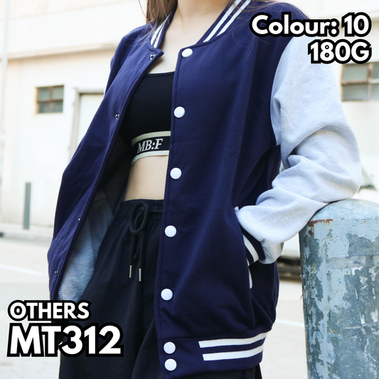 MT312 重磅銀狐絨棒球褸