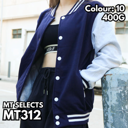 MT312 重磅銀狐絨棒球褸