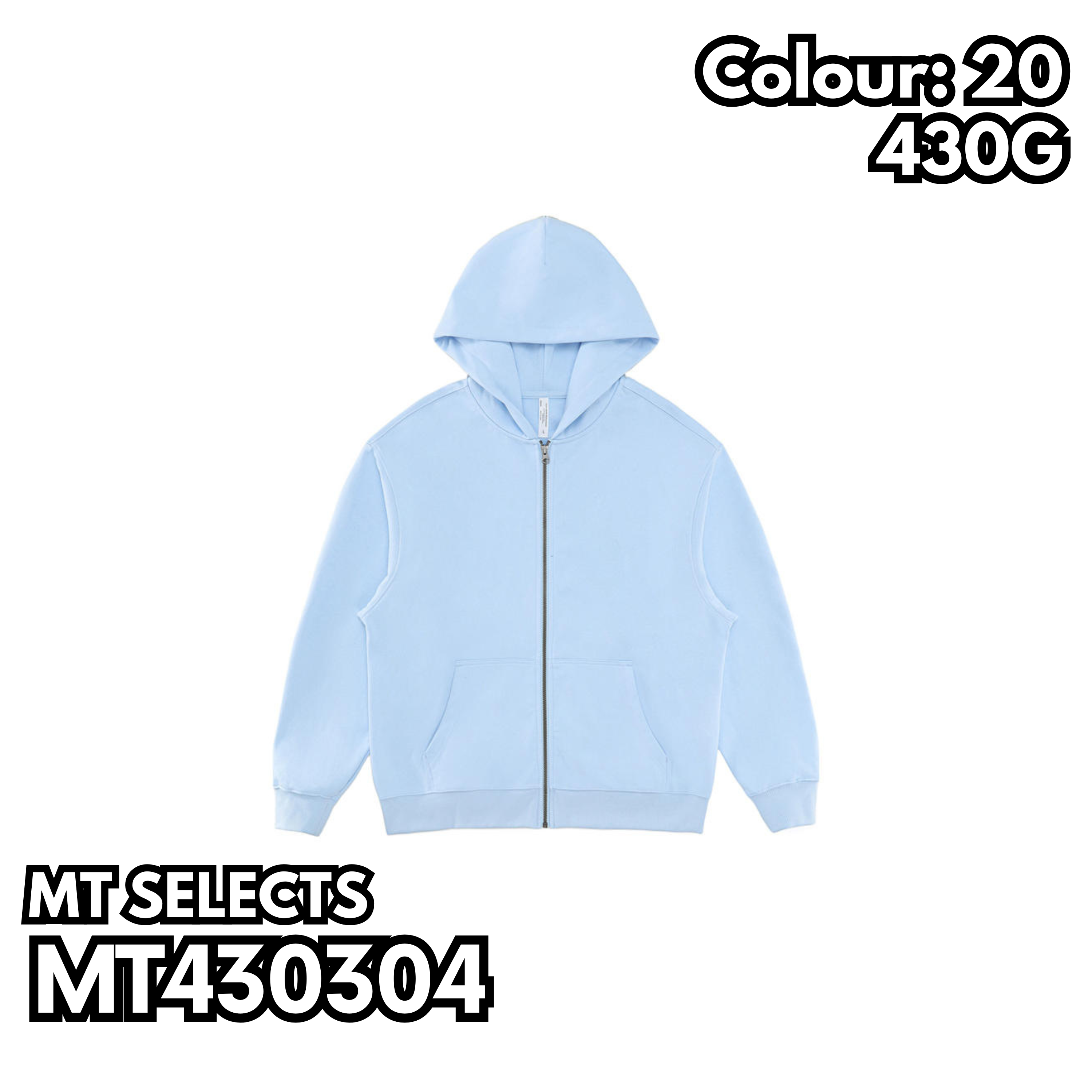 MT430304 重磅毛圈落肩拉鍊連帽衛衣