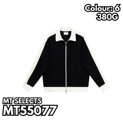MT55077 重磅立領落肩拉鍊衛衣