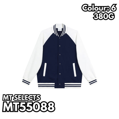 MT55088 重磅插肩棒球褸
