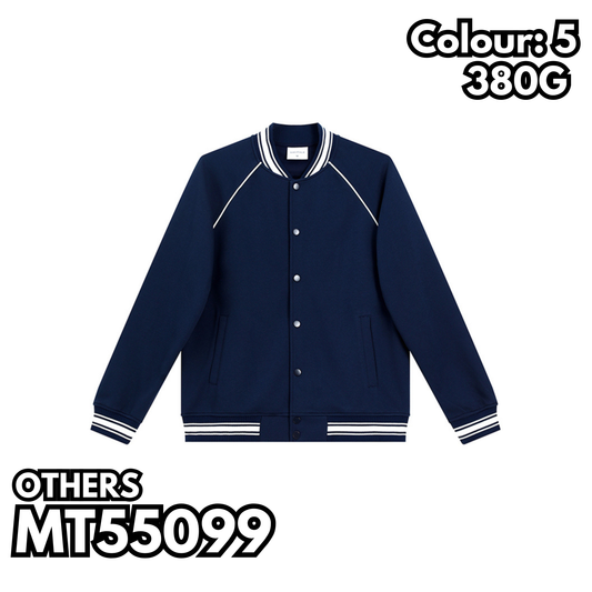 MT55099 380克重磅插肩棒球褸