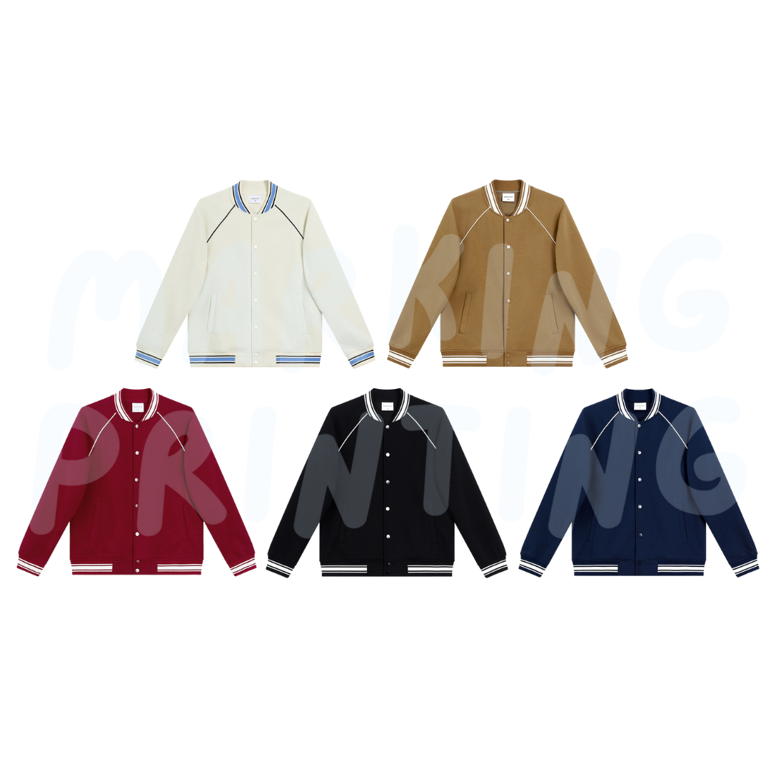 MT55099 380g heavyweight raglan baseball jacket